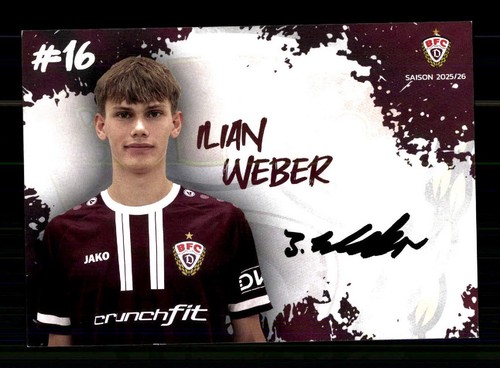 Ilian weber autogrammkarte - weber, bfc