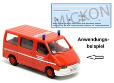 Mickon 50100 Decals Ford Transit MTW Feuerwehr Bremen passend für Rietze 1:87 H0