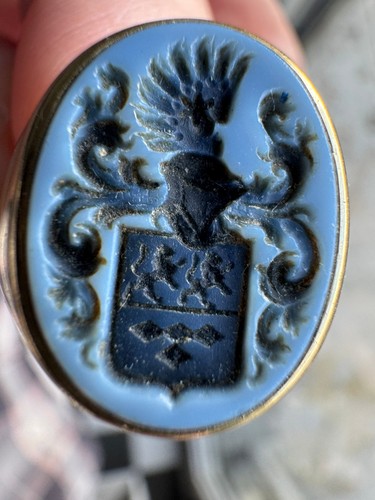 Antiker siegelring 585 gold - antiker,