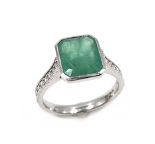 14kt Weißgold Ring IGI