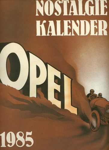 Opel kalender 1985 - kalender, nostalgie