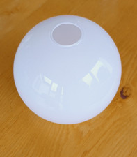 Lampenschirm Glas rund Näve Umfang 48cm Durchmesser 15,3cm weiß Kugel