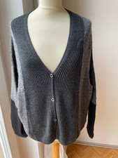 Transit, Tandem, Strickweste, 3, 38, M, schwarz, dunkelgrau, grau, Wolle, neu