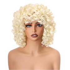 Perücke Damen, Afro Blond