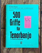 GRIFFTABELLEN FUR TENORBANJO in Gitarrestimmung, BAND 2, v. Friedrich Stoppa