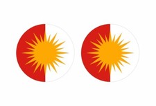 2X Aufkleber Rund Abzeichen