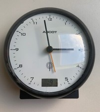 ASCOT Funkwecker-Geräuscharmes Uhrwerk-Display für Temperatur°C, Datum, Licht