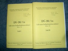 Dienstvorschrift Beschreibung Selbstladekarabiner (NVA DDR) DV-20/1a