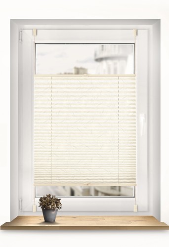 Plissee crush ecru klemmfix - crush,