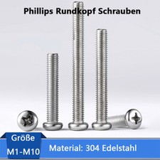 M1-M10 Kreuzschlitz Rundkopf