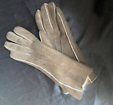 Luxus Hirschleder Fell Handschuhe Weiches gewachsen Gr 6,5 S Braun Warm & Edel