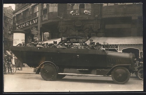 Foto fahrgäste einem - foto-ak, in