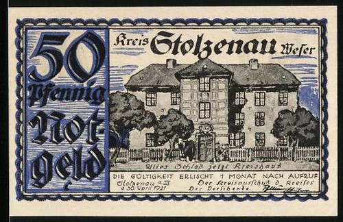 Notgeld stolzenau weser 1921 - stolzenau, /weser