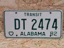 NUMMERNSCHILD USA ALABAMA 1982