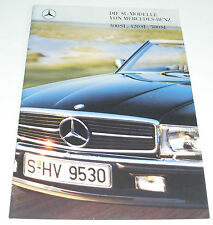 Prospekt Mercedes Benz R107 300 SL / 420 SL / 500 SL von 1987