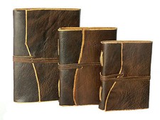 2. Wahl - BORDEAUX Lederbuch Tagebuch Notizbuch Leder Reisetagebuch rustikal neu