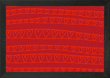 Rotes Herz Abstrakt Gerahmtes