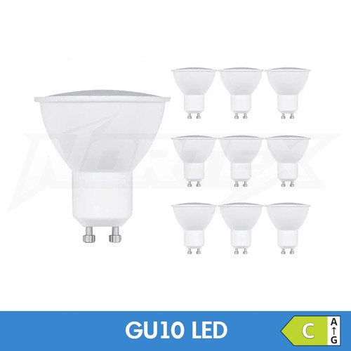 10x gu10 led - 10x, lampen