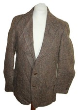 Harris Tweed Sakko ca. Gr. 98 Herren – 100% Wolle Braun Hunter Haig USA Jackett