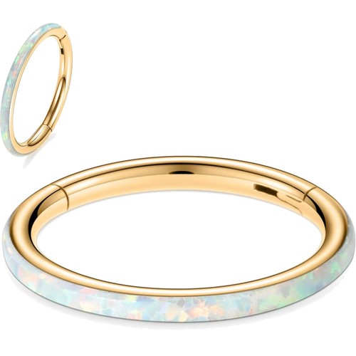 Opal conch hoop - hoop, ring