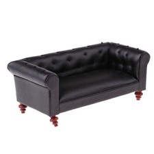 Puppenhaus Leder langes Sofa