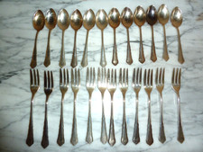 WMF Besteck  Chippendale 2100, 90er Silber: 12 Kaffeelöffel + 12 Kuchengabeln