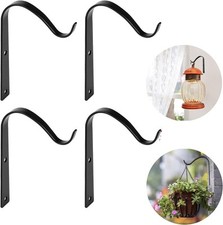 Blumenampel Halterung, 4 Stück Blumenampelhalter Eisen Wandhaken, Blumenampel 