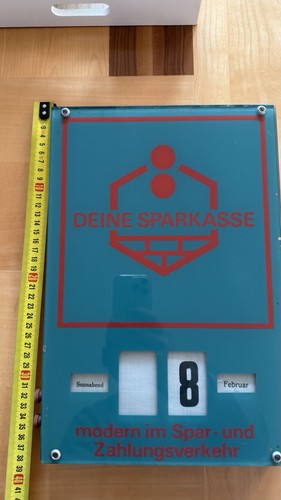 Kalender sparkasse glas alt - glas,