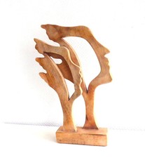 Große Holzfigur Liebespaar