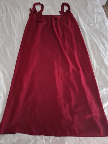 Trägerkleid rot mit schleife - mit,