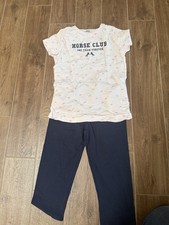 Yigga Schlafanzug Shorty Pferd Mädchen Gr. 146 / 152 w neu