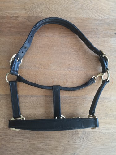 Lederhalfter schwarz cob - schwarz, gr.