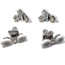 Duschkabinenrollen, Ersatzrollen, 23 mm, 4 Stück, Glas passt 8-10 mm, Metall