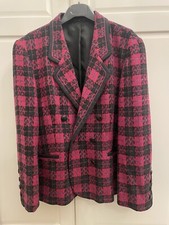 Tweed Blazer Pink delmod Model couture Stoff vintage Boucle Paris