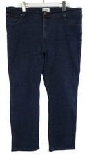 Wrangler Texas Herrenjeans W44/L32 Blau Denim Slim Fit Reißverschluss Fly
