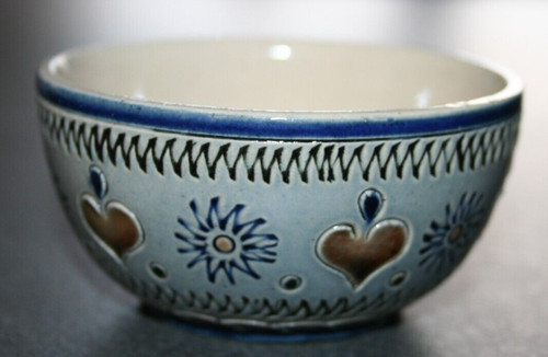 Vintage steinzeug schale mit - vintage,