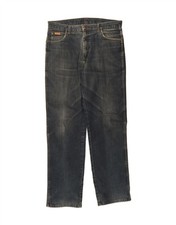 WRANGLER Herren Texas Stretch Straight Jeans W35 L34 Blau Baumwolle BT01