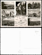 Ansichtskarte Siegen Bahnhof, Hindenburgstraße, Totale 1956