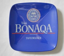 Zahlteller Wechselgeldteller Werbung Reklame Bonaqa Blau Kunststoff