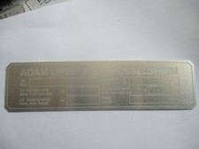 Typenschild opel schild blitz - opel,