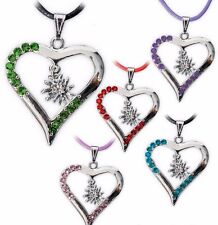 Kette Herz Edelweiß Bayrisches Volksfest Trachten-Schmuck Trachtenmode 124630513