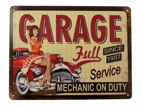 Blechschild garage - blechschild, "garage"