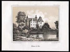 ca. 1845 Chateau Schloß Cice