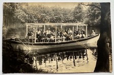 orig. Photo Postcard Boat Men