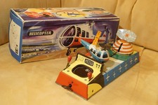 Biller Blechspielzeug Helicopter Remote Controlled Hubschrauber mechanisch antik