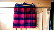 Rock Stiefelrock Gr. 38 Janina rot schwarz kariert Innenfutter
