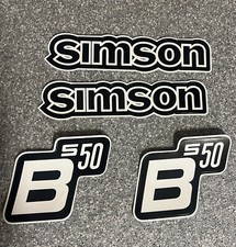 Simson  S50B  IFA  Aufkleber Set   Premium Retro DDR   Schwarz Weiss Alt