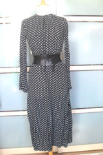 Neu tolles Pünktchen Midi Kleid von ZARA  Gr. M 38  in Schwarz Weiß