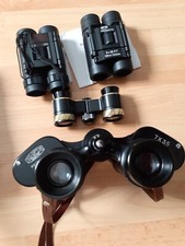 7 x 35 mit Köcher / 2 x Taschenfernglas 8 x 20 u. 21 / Opernglas ENURO + Bresser