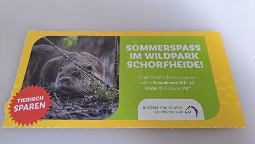Gutschein für den wildpark - für,